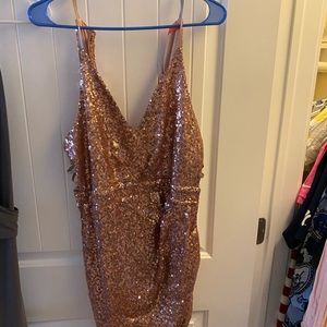 rose gold glitter dress